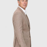 Sacou bărbăți slim fit texturat maro