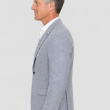 Sacou bărbați slim fit texturat albastru deschis