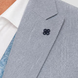 Sacou bărbați slim fit texturat albastru deschis