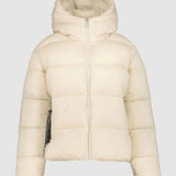 Geacă femei Luhta Eisberg matlasată cu glugă crem/negru
