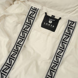 Geacă femei Luhta Eisberg matlasată cu glugă crem/negru