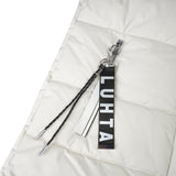 Geacă femei Luhta Flygar matlasată cu glugă, maro, negru, crem