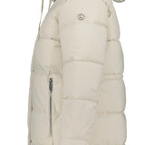 Geacă femei Luhta Flygar matlasată cu glugă, maro, negru, crem