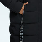 Geacă femei Luhta Flygar matlasată cu glugă, maro, negru, crem