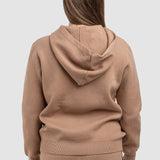 Compleu damă tricotat cu hanorac și pantaloni, bej