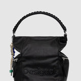 Rucsac damă Desigual compartimentat din piele ecologică, negru