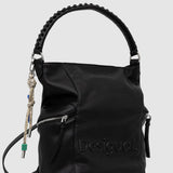 Rucsac damă Desigual compartimentat din piele ecologică, negru