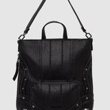 Rucsac damă Desigual structurat din piele ecologică, negru