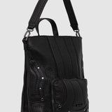 Rucsac damă Desigual structurat din piele ecologică, negru