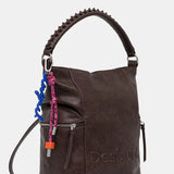 Rucsac damă Desigual cu compartimente multiple din piele ecologică, maro