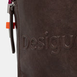 Rucsac damă Desigual cu compartimente multiple din piele ecologică, maro