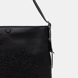 Poșetă damă Desigual cu textură structurată din piele ecologică, negru