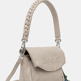 Poșetă damă Desigual cu textură structurată din piele ecologică, crem