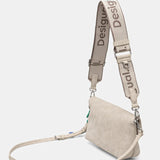 Poșetă damă Desigual cu textură structurată din piele ecologică, crem