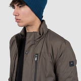 Căciulă bărbați tricotată din lână, albastru/maro