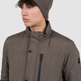 Căciulă bărbați tricotată din lână, albastru/maro