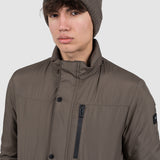 Căciulă bărbați tricotată din lână, albastru/maro