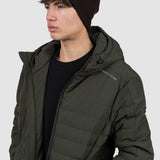 Căciulă bărbați tricotată rib din lână, albastru/maro