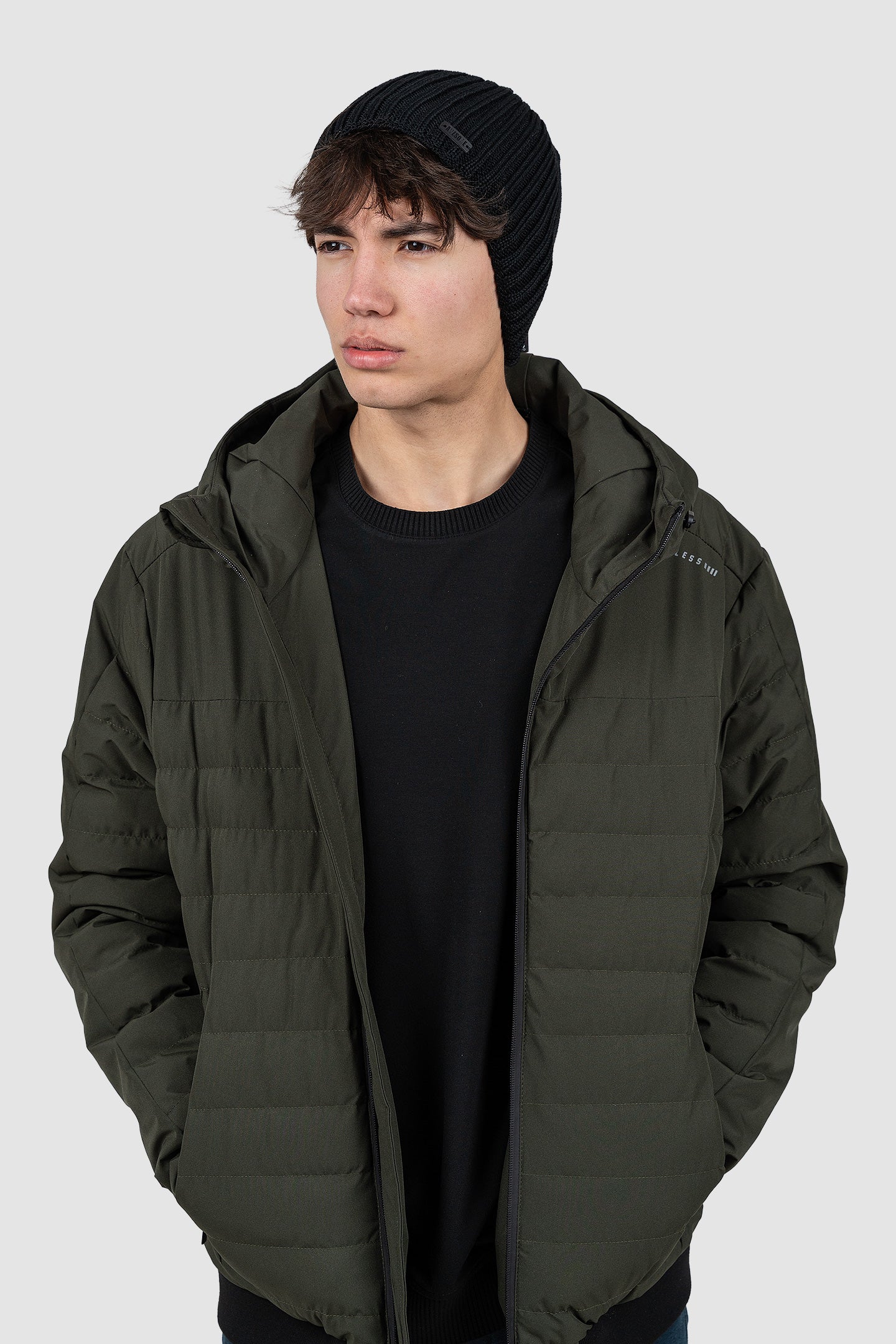 Căciulă bărbați tricotată rib elastică în mai multe culori