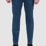 Pantaloni bărbați slim fit denim albastru