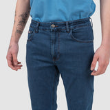 Pantaloni bărbați slim fit denim albastru