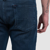 Pantaloni bărbați slim fit denim albastru închis