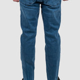 Pantaloni bărbați slim fit denim albastru mediu