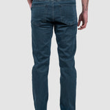 Pantaloni bărbați slim fit denim bleumarin