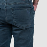 Pantaloni bărbați slim fit denim bleumarin