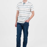 Pantaloni bărbați slim fit denim albastru clasic