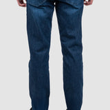 Pantaloni bărbați slim fit denim albastru clasic