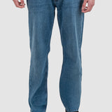 Pantaloni bărbați relaxed fit denim albastru