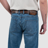 Pantaloni bărbați relaxed fit denim albastru