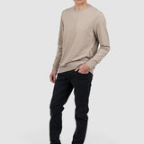 Pantaloni barbati slim fit din bumbac negru cu elastan