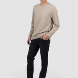 Pantaloni barbati slim fit din bumbac negru cu elastan