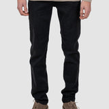 Pantaloni barbati slim fit din bumbac negru cu elastan