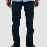 Pantaloni bărbați slim fit din bumbac kaki cu elastan