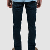 Pantaloni bărbați slim fit din bumbac kaki cu elastan