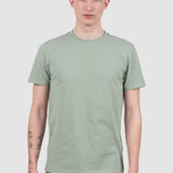 Tricou bărbați mint din bumbac elastic cu guler rotund