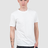 Tricou bărbați slim fit alb din bumbac elastic