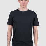 Tricou bărbați regular fit bumbac guler rotund negru