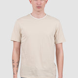 Tricou bărbați regular fit crem din bumbac