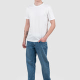 Tricou bărbați regular fit alb din bumbac