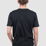 Tricou bărbați regular fit bumbac guler rotund negru