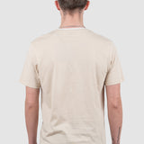 Tricou bărbați regular fit crem din bumbac