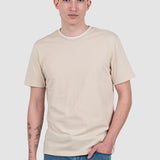 Tricou bărbați regular fit crem din bumbac