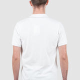 Tricou polo bărbați slim fit bumbac stretch alb