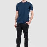 Pantaloni bărbați slim fit bumbac elastic negru