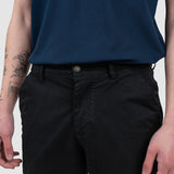 Pantaloni bărbați slim fit bumbac elastic negru