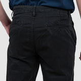 Pantaloni bărbați slim fit bumbac elastic negru